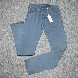 AG Adriano Goldschmied Tellis Modern Slim Pants Men 29x34 Sueded Sateen Blue NWT